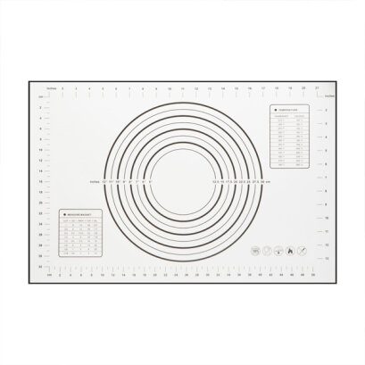 Blat din Silicon – cu Diagrama pentru Intinderea Aluatului – 60 x 40 cm