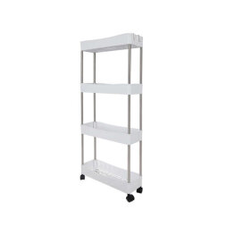 Raft Depozitare cu Roti pentru Bucatarie/Baie - 91,5 x 37 x 12 cm