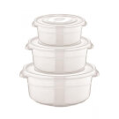 Set Caserole Rotunde de Depozitare - 0,5+1+2 L (3 buc)