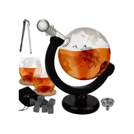 Glob Pământesc pentru Whiskey cu Set de Pahare și Accesorii