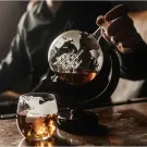 Glob Pământesc pentru Whiskey cu Set de Pahare și Accesorii