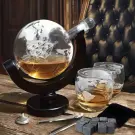 Glob Pământesc pentru Whiskey cu Set de Pahare și Accesorii