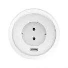 Priză încorporabilă ascunsă cu USB - alb