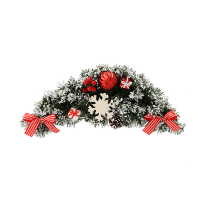 Decorațiune suspendată de Crăciun 46 cm alb-roșu