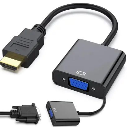 Cablu adaptor HDMI-VGA, negru