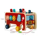Jucărie din Lemn Elefant Kruzzel 4 în 1 - Multicolor