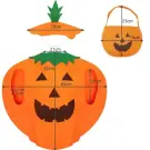 Costum de Copii cu Model de Dovleac pentru Halloween - Portocaliu