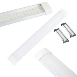 Lampă LED de perete 18W, 60cm, lumină rece albă, cu abajur din sticlă mată
