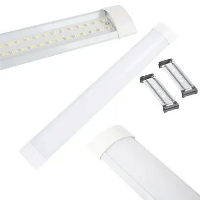 Lampă LED de perete 18W, 60cm, lumină rece albă, cu abajur din sticlă mată
