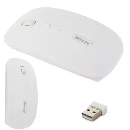 Mouse optic wireless subțire 2,4 GHz - Alb