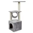Ansamblu de zgâriat pentru pisici cu turn și locuri de odihnă, 92 cm, gri