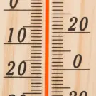 Termometru mare din lemn pentru interior și exterior