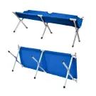 Pat de camping pliabil canadian cu husă, albastru