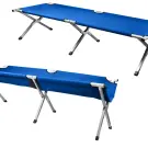Pat de camping pliabil canadian cu husă, albastru