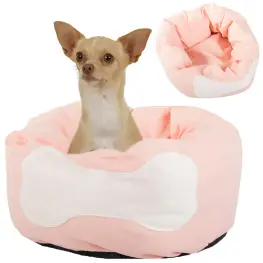 Pat pentru câini și pisici, rotund, cu pernă moale, 32 cm