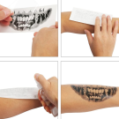 Tatuaj Temporar Halloween cu Model de Dinți de Monstru, Lavabil