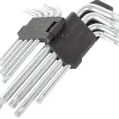 Set chei imbus și Torx L-formă, 9 bucăți, argintiu