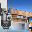Cameră IP WiFi exterior cu 2 obiective, rotativă, 6MP, detecție mișcare