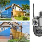 Cameră IP WiFi exterior cu 2 obiective, rotativă, 6MP, detecție mișcare