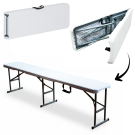 Bancă pliabilă pentru picnic/catering, 180 cm, albă
