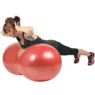 Minge de fitness pentru reabilitare, 40 cm, PVC, argintiu, cu pompă