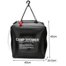 Duș camping solar 40L negru