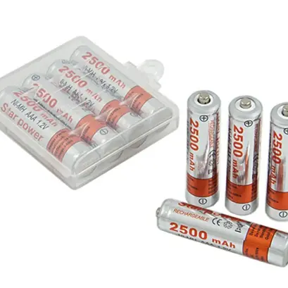 Set 4 Acumulatori AAA Ni-MH 2500 mAh – 1,2V, Fără Efect de Memorie