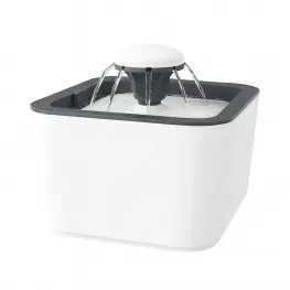 Fântână automată pentru pisici și câini 2.5L alb-gri