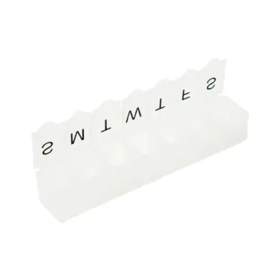 Organizator pentru Medicamente 7 Zile – Plastic Transparent, Compartimente Săptămânale