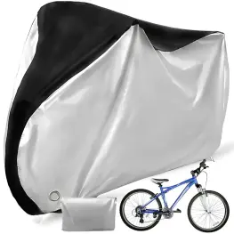 Husa impermeabilă pentru bicicletă/motocicletă, 200x110 cm, argintiu/negru