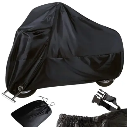 Husă Impermeabilă M pentru Motocicletă și Bicicletă, 180 × 130 cm, cu Cataramă, Șnur și Protecție UV