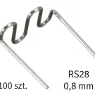 Set 100 Capse Metalice RS28 pentru Aparat de Sudură Plastic, 0,8 mm, Oțel Inoxidabil