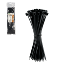 Set 100 Coliere de Cablu din Nylon, 3,6 × 300 mm, Negre, Rezistente la UV