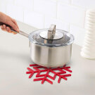 Napron din Silicon - Fulg de Nea - Rosu - 17 cm
